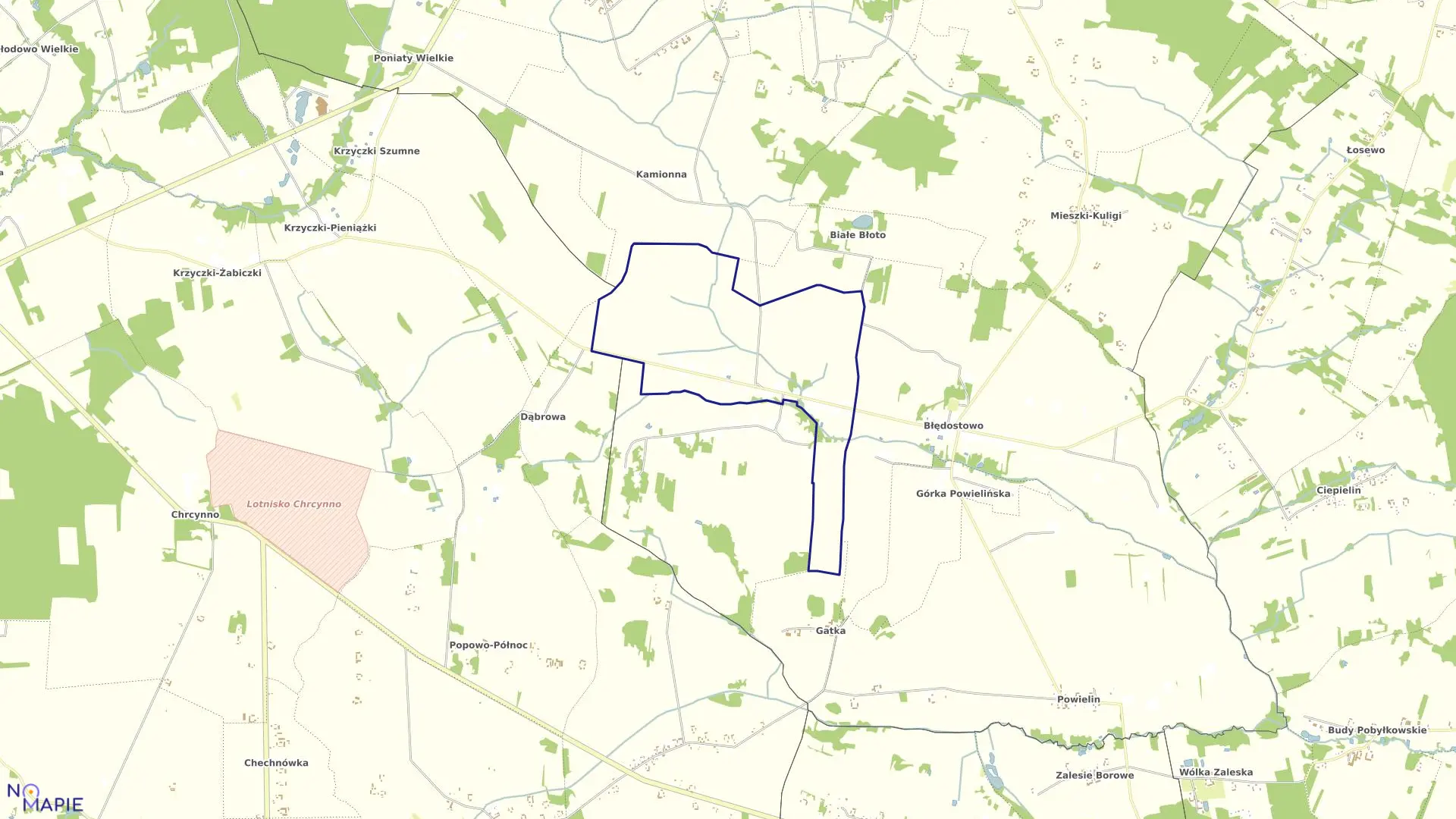 Mapa obrębu SMOGORZEWO WŁOŚCIAŃSKIE w gminie Winnica